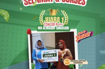 Juara 1 Singer Putri PORSENI MA Kab. Malang 2025