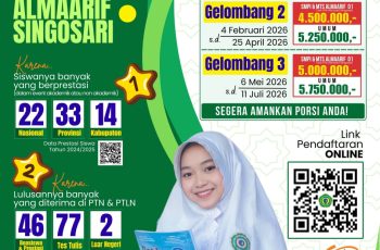 Seleksi Penerimaan Murid Baru (SPMB) MA ALMAARIF SINGOSARI TA.2026/2027 SUDAH DIBUKA SECARA UMUM